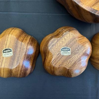 Vintage & Modern Wood Salad Bowls and Decorative Pieces