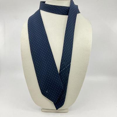 543 CHANEL Navy Silk 2029 Printed Tie