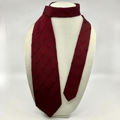 544 GIORGIO ARMANI Classico Red Silk Striped Tie