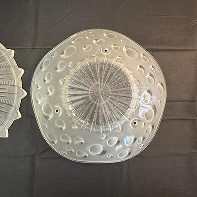 Antique Mid Century bubbly pressed glass chandelier shade & Sunflower Ceiling Light Shade Art Deco Frosted Glass Chandelier