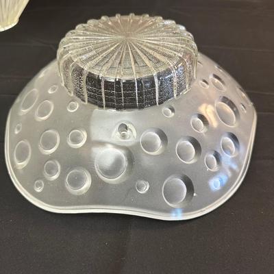 Antique Mid Century bubbly pressed glass chandelier shade & Sunflower Ceiling Light Shade Art Deco Frosted Glass Chandelier