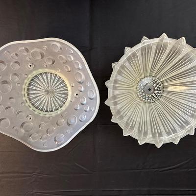 Antique Mid Century bubbly pressed glass chandelier shade & Sunflower Ceiling Light Shade Art Deco Frosted Glass Chandelier