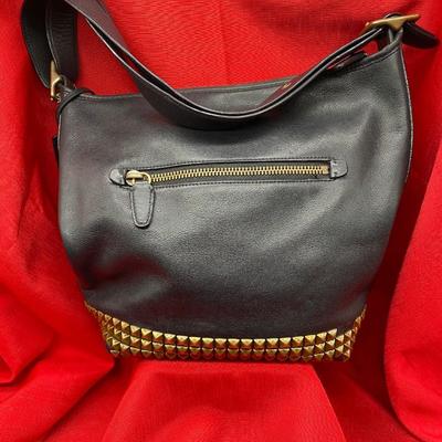 Coach Studded Leather Shoulder Bag