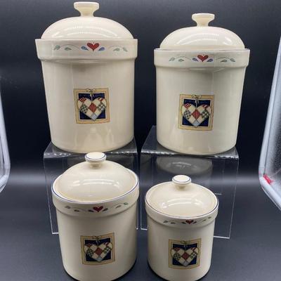 Susan Winget 4 Piece Canister set