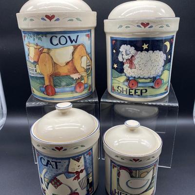 Susan Winget 4 Piece Canister set