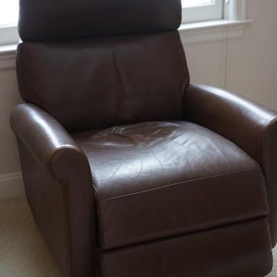 AMERICAN LEATHER DARK BROWN RECLINER - AS IS