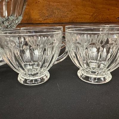 Beautiful, Vintage Punch Bowl and Cups