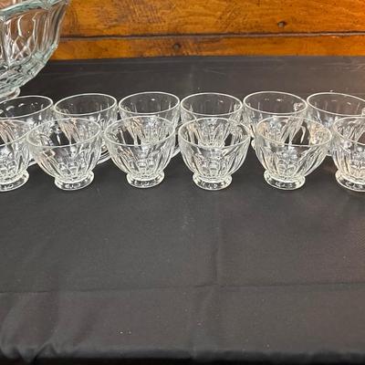 Beautiful, Vintage Punch Bowl and Cups