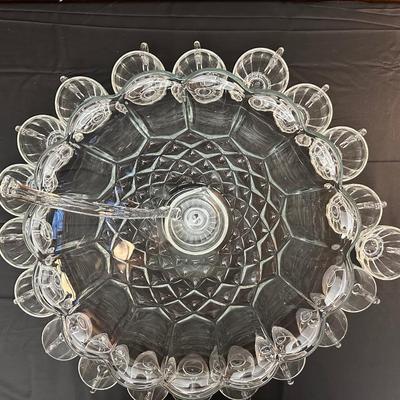 Beautiful, Vintage Punch Bowl and Cups