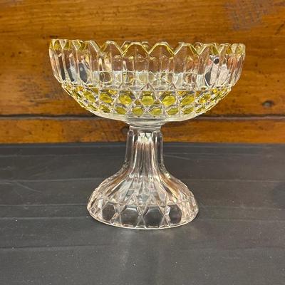 Beautiful Vintage Glass Compote, Candy Dish and Bowl