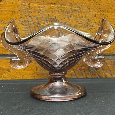 Vintage Pink & Green Colored Candy Dishes