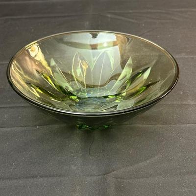 Vintage Pink & Green Colored Candy Dishes