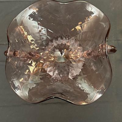 Vintage Pink & Green Colored Candy Dishes