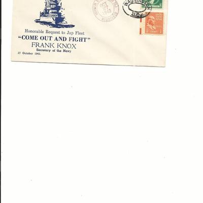 Washington, D.C. - Frank Knox U.S. Navy Secretary - First Day Cover - 1943