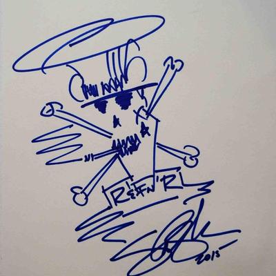Slash original signed drawing