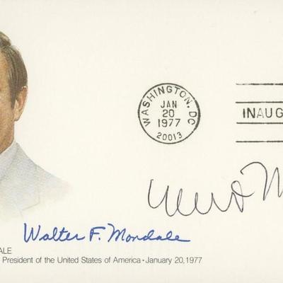 Walter Mondale signed envelope