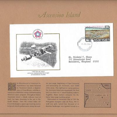 Ascension Island - American Bicentennial Commemorative FDC