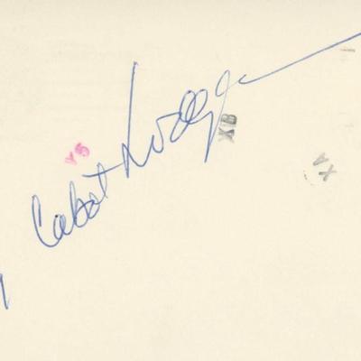 Senator Henry Cabot Lodge signature cut