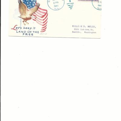 Camp Grant, ILL - Patriotic First Day Cover - 1941