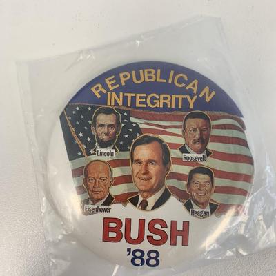 Republican Integrity Bush 1988 pin