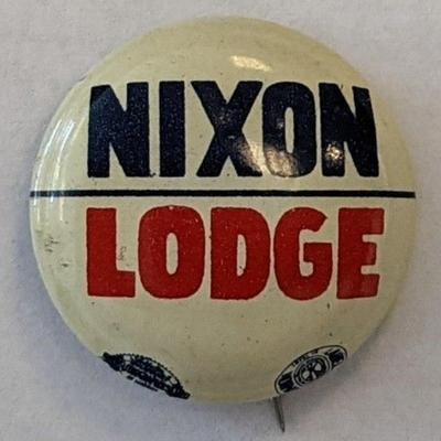 Richard Nixon Campaign Pin - "Nixon/Lodge"