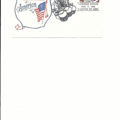 Riverton, WY - Veterans Station - First Day Cover - 1996
