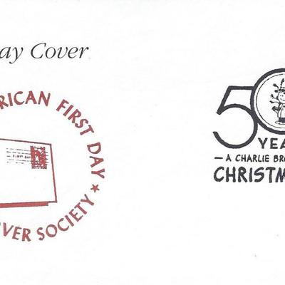 American First Day Cover Society - A Charlie Brown Christmas 50 Years Celebration FDC