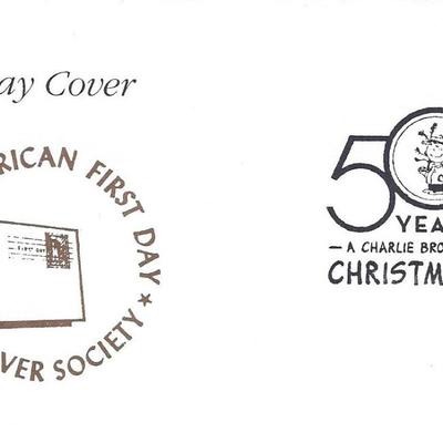 American First Day Cover Society - A Charlie Brown Christmas 50 Years Celebration FDC