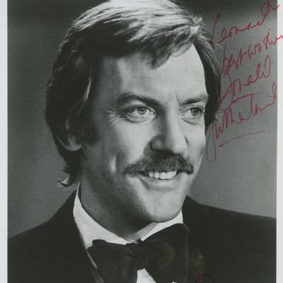 Animal House Donald Sutherland signed movie photo. GFA Authenticated