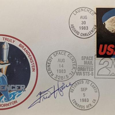 Fred Haise Signed NASA 25th Anniversary Challenger First Day Cover 