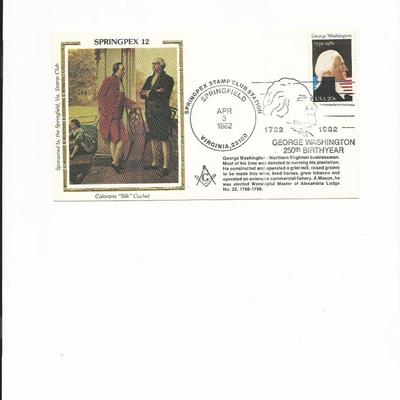 George Washington 250th Anniversary - Masonic Cover - Virginia - 1962 