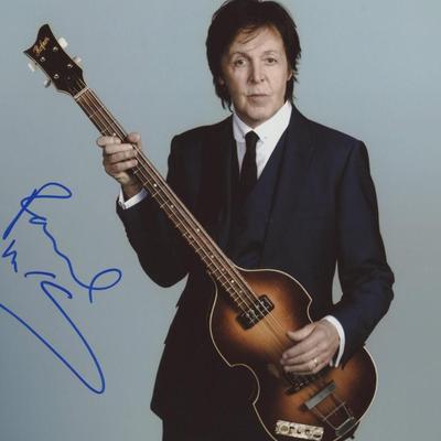 Paul McCartney signed photo