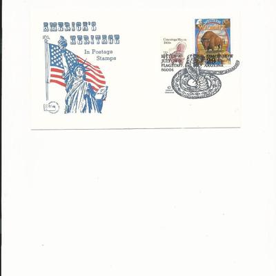 America's Heritage in Postage Stamps - FiShow Cover - Flagstaff, Arizona - 1995