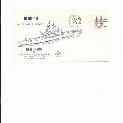 Guided Missile Frigate (DLGN 40) - Frist Day Cover - Newport News - 1975