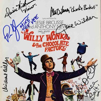 Willy Wonka The Candy Man signed Sheet Music