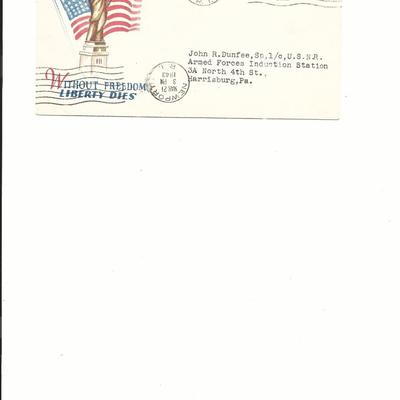 Newport, R.I. - Free Franked Cover - 1943