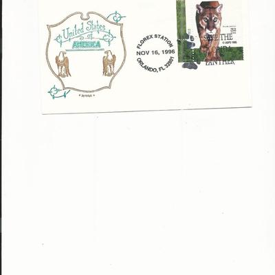 Save the Florida Panther - First Day Cover - 1996 - Orlando, FL