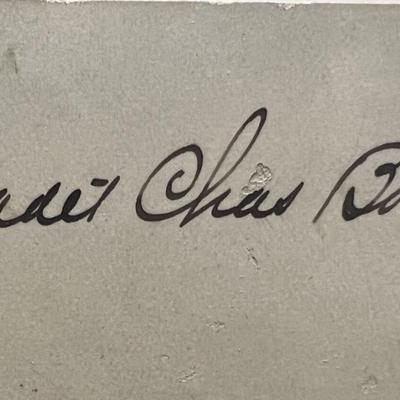 Cadet Chas Boone original signature