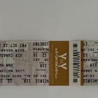 Van Halen concert tickets Air Canada Centre Oct. 12, 2007