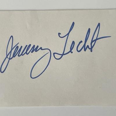 Jeremy Licht original signature