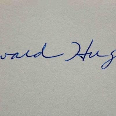 Howard Hughes signed slip