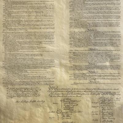 Constitution of the U.S replica document