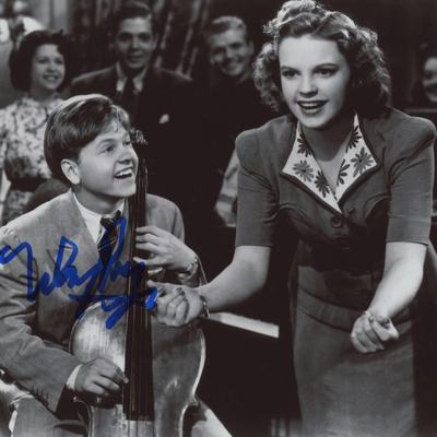 Mickey Rooney signed movie photo