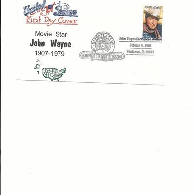 John Wayne - First Day Cover - 2004 - Winterset, Iowa