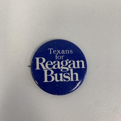Texas for Reagan Bush pin
