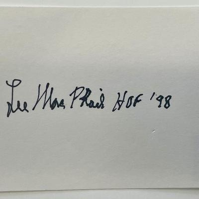 1998 Hall of Fame Larry S. MacPhail autograph note