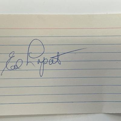 Ed Lopat autograph note