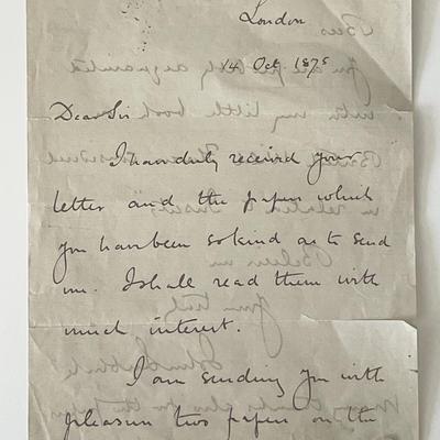 1875 signed letter