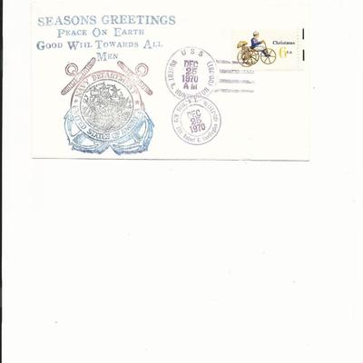 U.S. Navy Seasons Greetings - U.S.S. Robert K. Huntington - First Day Cover - 1970
