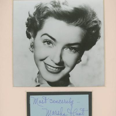 Marsha Hunt signature cut and photo